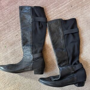Vintage Cole Haan Black Knee High Leather Boots